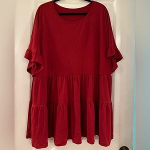 Cute Red Babydoll Top